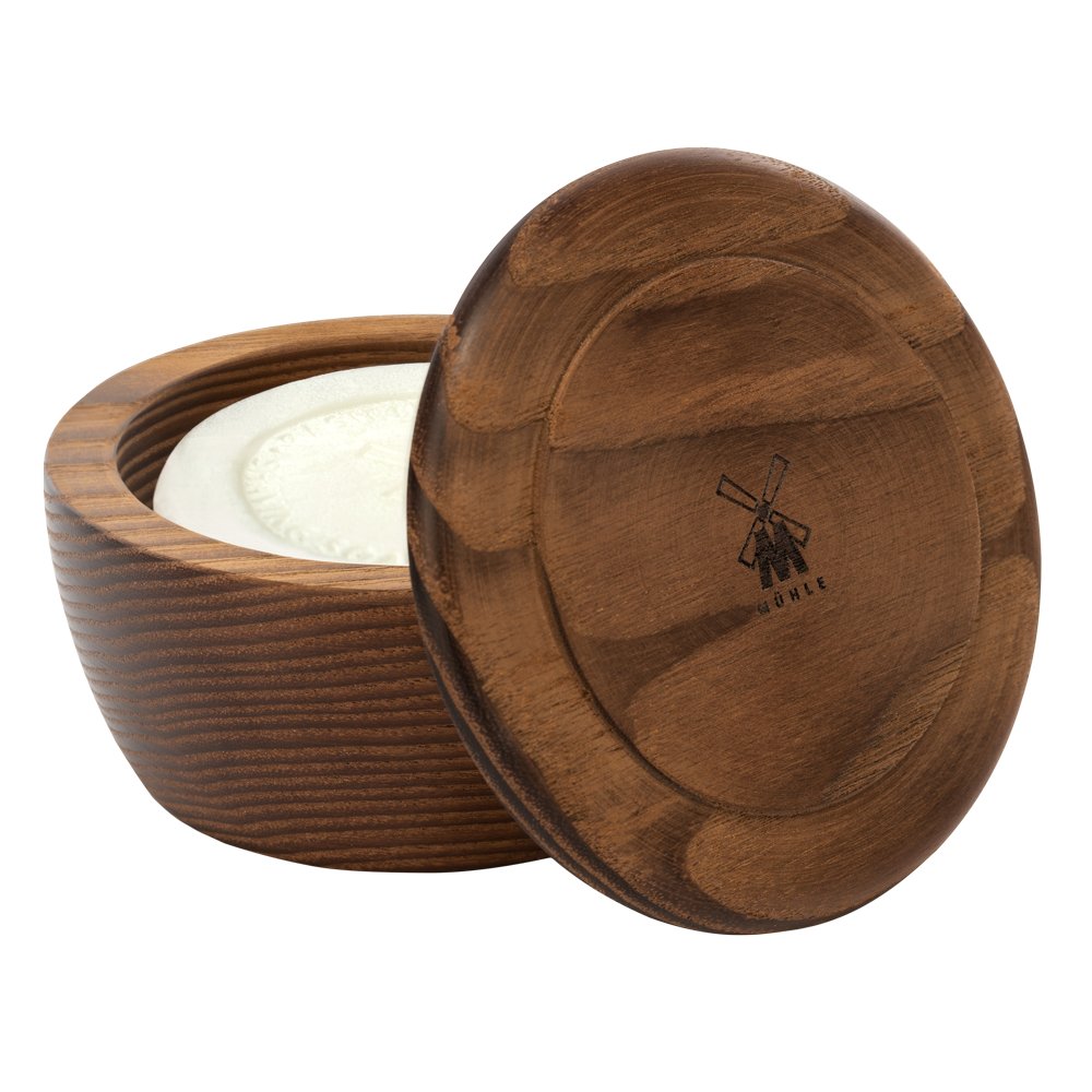 Muhle "Sandalwood" Scheerzeep in Wooden Bowl - 65g