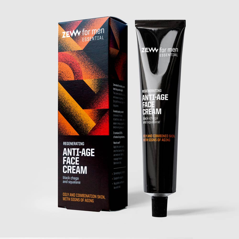 ZEW For Men Regenererende anti-aging gezichtscrème met zwarte chaga en squalaan