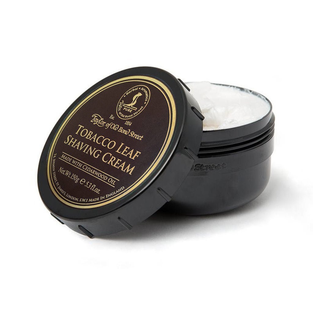 Taylor of Old Bond Str. scheercrème Tobacco Leaf 150gr - Baard en Co - Scheercreme - 696770009970