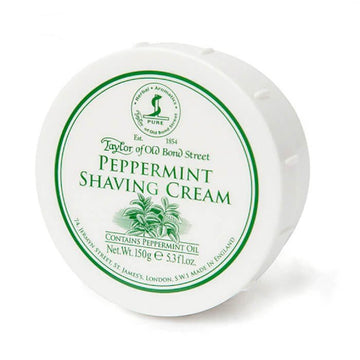 Taylor of Old Bond street Pepermint scheercrème 150gram - Baard en Co - Scheerzeep - 696770010181